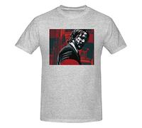 DJNGN T-Shirt da Uomo John Graphic Print Wick T-Shirt estive Casual a Maniche Corte