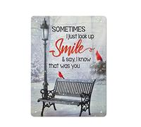 DJNGN Targa in metallo vintage a volte guardo solo in alto, sorrido e dico che eri tu