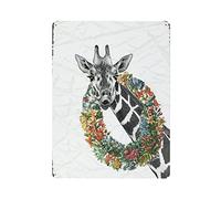 DJNGN The Happy Giraffe Retro Metal Sign Targa in metallo Poster da parete per la casa Bar Cafe Bagno Cucina Garage Giardino Farm Man Cave Decor Regali novità