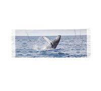 DJNGN Whale Above Sea Water Winter Scarf For Women, Shawl With Tassels Long Wraps Blanket Scarves,Warm & Soft, Gift Ready