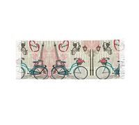 DJNGN Winter Scarf For Women, Eiffel Tower Bike Shawl With Tassels Long Wraps Blanket Scarves,Warm & Soft, Gift Ready