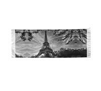 DJNGN Winter Scarf For Women, Eiffel Tower Pattern Shawl With Tassels Long Wraps Blanket Scarves,Warm & Soft, Gift Ready