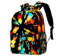DJNGN Zaino bokeh colorato in movimento per ragazze e ragazzi per zaini scolastici