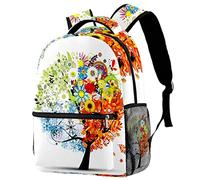DJNGN Zaino Four Seasons Tree per ragazze e ragazzi per zaini scolastici