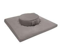 DJOAIUYF Cuscino da meditazione, yoga, rotondo, in velluto, ciotola di grano saraceno, cotone, lavabile in lavatrice, ferro da stiro, cuscino rotondo, cuscino da yoga (grigio)