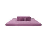 DJOAIUYF Cuscino da meditazione, yoga, rotondo, in velluto, ciotola di grano saraceno, cotone, lavabile in lavatrice, ferro da stiro, cuscino rotondo, cuscino da yoga (viola chiaro)