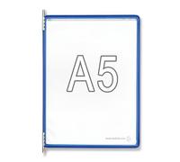 Djois, 115001 - Pivot Pocket, Tarifold, A5, formato verticale, blu, 10 pezzi, sistema di visualizzazione pratico, durevole, made in France, accessori da ufficio, organizzazione, conservazione