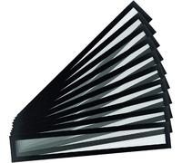 Djois, 195227 - Intestazione magnetica Magneto Pro, A3/A2, nero, 10 pezzi, cornice display, superficie antiriflesso, 4 strisce magnetiche, gestione TQM, 5S, KAIZEN, LEAN, perfetto per uffici e