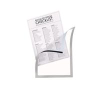 Djois, 196980 - Cornice magnetica per display Magneto Pro, A4, grigio, 5 pezzi, superficie antiriflesso, striscia magnetica, presentazione verticale, TQM, 5S, KAIZEN, LEAN