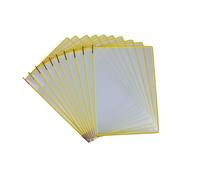 Djois, 924014 Easy Load Pivot Pocket Tarifold Pro, A4, PP, giallo, 10 pezzi, facile apertura, materiali durevoli, made in France, ecologico, 98% riciclabile