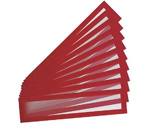 Djois made by Tarifold 195213 - Confezione da 10 cornici magnetiche per titoli A4/A3 - Magneto Pro per lavagne magnetiche, 55 x 297 mm, colore: Rosso