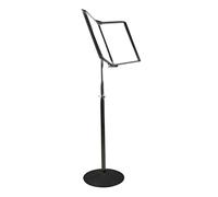 Djois, Tarifold 570040 - Sistema di presentazione da pavimento in metallo, formato A4, 10 tasche trasparenti, nero, 1 pezzo, regolabile in altezza, base ponderata, angolo di visualizzazione regolabile