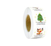 Djowyh Adesivi Di Buon Natale - Adesivo Resistente Sbiadimento Per Feste - Decorazioni Festive per Buste, Biglietti e Pareti