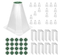 Djowyh Cloches Piante per Giardino | Coperture a Forma di Campana Tutori - Riusabili con Pioli da Terra e Fori di Aerazione per Fiori Pomodori Piantine Fragole Ortaggi da Esterno