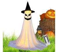 Djowyh Decorazioni Halloween per Esterni - Fantasma Luminescente da Giardino - Accessorio Horror per Decorazioni Stagionali Ideale per Famiglie e Feste
