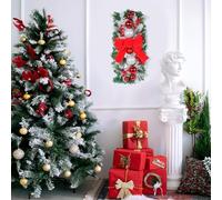 Djowyh Ghirlanda per Scale di Natale,Decorazione Realistica | Ghirlanda Natalizia con per Scalinata - per Scale da Interno Parete Finestra Mensola Cucina Casa Colonica