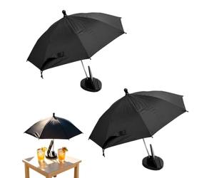 Djowyh Mini ombrello portatile con, parasole per telefono, antivento