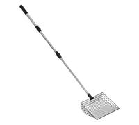 Djowyh Paletta Raccogli Escrementi Polli,Rastrello Raccoglie Escrementi Con Manico Lungo - Griglia Fine Resistente Per Esterno Giardino Cani Gatti