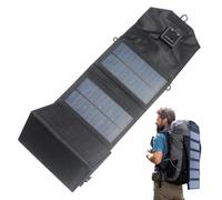 Djowyh Pannello solare, power bank con doppia ricarica USB, modulo solare da 120 W, per campeggio, batterie, telefoni, attività all'aperto, escursioni, viaggi, campeggio, e picnic