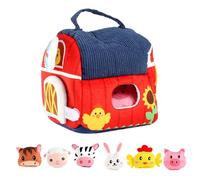 Djowyh Peluche Fattoria Giocattoli | Morbido Interattivo Portatile Set Da Gioco Per Promuovere Lo Sviluppo - Specchio Sonaglio Sensibile Fattoria Giocattoli | Per Ragazze Famiglia Bambini In Età