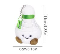 Djowyh Portachiavi,Portachiavi Peluche a Forma di Badminton | Charm Originale Cartoon per Borsa Morbido per Appassionati di Sport Regalo per Vacanze e Compleanno