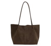 DJSKLDF Borsa Camoscio Marrone Borsa a tracolla da donna in finta pelle scamosciata morbida retrò di lusso Designer Trend Borse femminili ad alta capacità per Tutti i Giorni(Green)