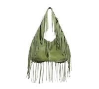 DJSKLDF Borsa con Nappe Borsa tote retrò con nappa, semplice e versatile, tracolla, in pelle scamosciata leggera strutturata, da indossare sotto le ascelle per Vacanze(Green)
