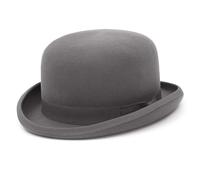 DJSKLDF Cappello Cilindro Cappello a cilindro in feltro di lana for uomo donna cappello a bombetta Fedora formale da mago(Grey,S(55cm))