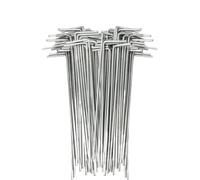 DJSKLDF Picchetti da Tenda Tent Stakes Camping Galvanized Steel 15cm Ground Pegs Heavy Duty 7-Shape Anchors for Windproof Beach Sand Snow Shelter 30/10pcs(15cm-30pcs)