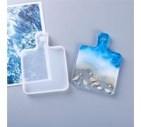 DJSKLDF Stampi in Silicone per Ali d'Angelo Dimensioni e Dimensioni dello Stampo in Silicone del Vassoio con Maniglia for contagocce Fai-da-Te Circolare(Small Square Handle Tray Silicone Mold)