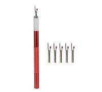 DJSKLDF Taglia Cuciture 6PCS Sewing Seam Cutter Metal Ripper Set with 5Pcs Replacement Blade Handle Stitch Unpicker for Needlework DIY Craft(Red)