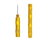 DJSKLDF Taglia Cuciture Needlework Leather Sewing Awl Stitch Unpicker Handmade Remover Tool Cross-Stitch Cross Seam Ripper(Gold-Sewing Awl)