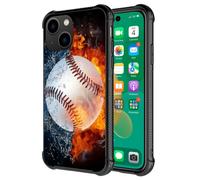DJSOK Custodia compatibile con iPhone 14 Pro Baseball in fiamme Custodia per iPhone 14 Pro per uomo, ragazzo e ragazza, custodia robusta antiurto