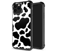 DJSOK H lle Kompatibel mit iPhone 12 Mini Schwarz-Wei -Kuhkorn H lle f r iPhone 12 Minis f r Mann Jungen M dchen Sto feste Robuste Schutzh lle