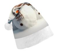 DJUETRUI Cappello di Babbo Natale divertente cappello di Natale felice pupazzo di neve cappelli di Natale per adulti morbido peluche cappello di Babbo Natale comfort cappello di Natale