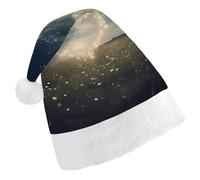 DJUETRUI Cappello di Babbo Natale Divertente Cappello di Natale Immagini Scenario Unico Cappelli di Natale per Adulti Morbido Peluche Cappello di Babbo Natale Comfort Cappello di Natale