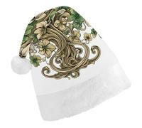 DJUETRUI Cappello di Babbo Natale divertente cappello di Natale modello pianta cappelli di Natale per adulti morbido peluche cappello di Babbo Natale comfort cappello di Natale