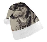 DJUETRUI Cappello di Babbo Natale divertente cappello di Natale vestire come un pirata cappelli di Natale per adulti morbido peluche cappello di Babbo Natale comfort cappello di Natale
