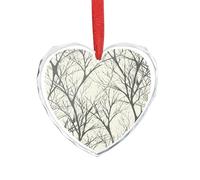 DJUETRUI Ciondolo a forma di cuore in cristallo trasparente a forma di ramo di albero, romantico, decorazione da appendere per fai da te, regalo per casa, finestra, auto, festa di nozze, ornamento da
