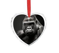 DJUETRUI Ciondolo a forma di cuore in cristallo trasparente con gorilla maschile, romantico, decorazione da appendere per fai da te, regalo per casa, finestra, auto, festa di nozze, ornamento da