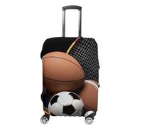 DJUETRUI Copertura per bagagli a tema sportivo elastica per valigie da viaggio, antigraffio, lavabile, antipolvere, adatta per bagagli da 45-81 cm