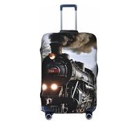 DJUETRUI Copertura per bagagli a vapore, elastica, antigraffio, per valigie da viaggio, lavabile, antipolvere, adatta per bagagli da 45-81 cm, piccola, nera