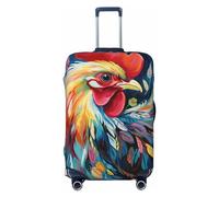 DJUETRUI Copertura per bagagli Art colorata pollo elastico valigia copertura antigraffio viaggio valigia Protector lavabile antipolvere bagagli copre adatto per bagagli 45-81 cm