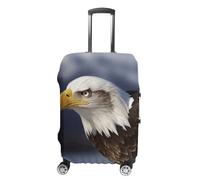 DJUETRUI Copertura per bagagli con animali aquila calva, elastica, antigraffio, protezione per valigie da viaggio, lavabile, antipolvere, adatta per bagagli da 45-81 cm