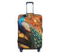 DJUETRUI Copertura per bagagli con animali sull'albero, elastica, antigraffio, per valigie da viaggio, lavabile, antipolvere, adatta per bagagli da 45 a 81 cm, taglia M, colore nero