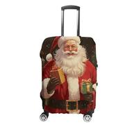 DJUETRUI Copertura per bagagli con Babbo Natale, elastica, antigraffio, per valigie da viaggio, lavabile, antipolvere, adatta per bagagli da 45-81 cm