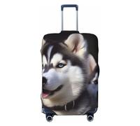 DJUETRUI Copertura per bagagli con cane husky, copertura elastica per valigia, antigraffio, lavabile, antipolvere, adatta per bagagli da 45,7 a 81,7 cm