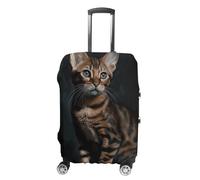 DJUETRUI Copertura per bagagli con gatto del Bengala, copertura elastica per valigia, antigraffio, lavabile, antipolvere, adatta per bagagli da 45,7 a 81,7 cm