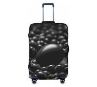 DJUETRUI Copertura per bagagli con palline di fagioli neri, elastica, antigraffio, per valigie da viaggio, lavabile, antipolvere, adatta per bagagli da 45,7 a 81,7 cm
