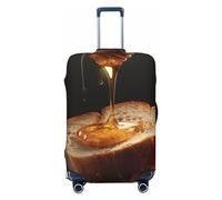 DJUETRUI Copertura per bagagli con pane spalmabile al miele, copertura elastica per valigie da viaggio, antigraffio, lavabile, antipolvere, adatta per bagagli da 45-81 cm